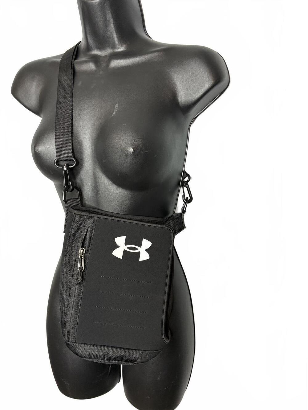 Under Armour Black Crossbody Large Water Bottle Shoulder Bag Adjustable Strap